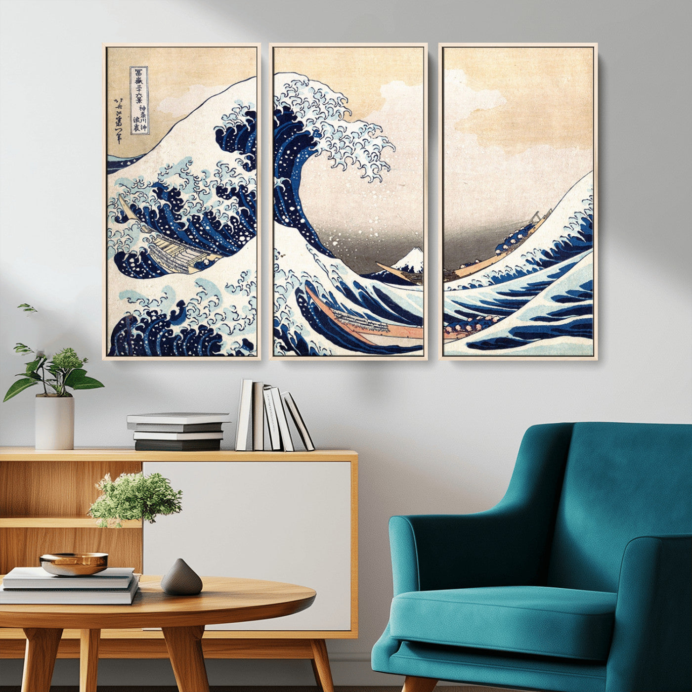 MGV-FC-48X32-3P - Hokusai: The Breaking Wave off Kanagawa Canvas Print