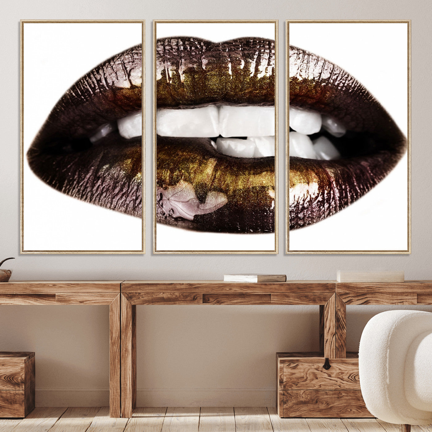 67580-MGV-CV-36X24-Close Up Lips Wall Art Canvas Print
