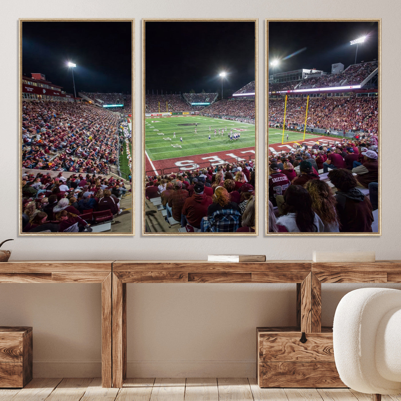 56191-MGV-CV-36X24-American Football Wall Art Canvas Print, Stadium Sport Wall Art Print