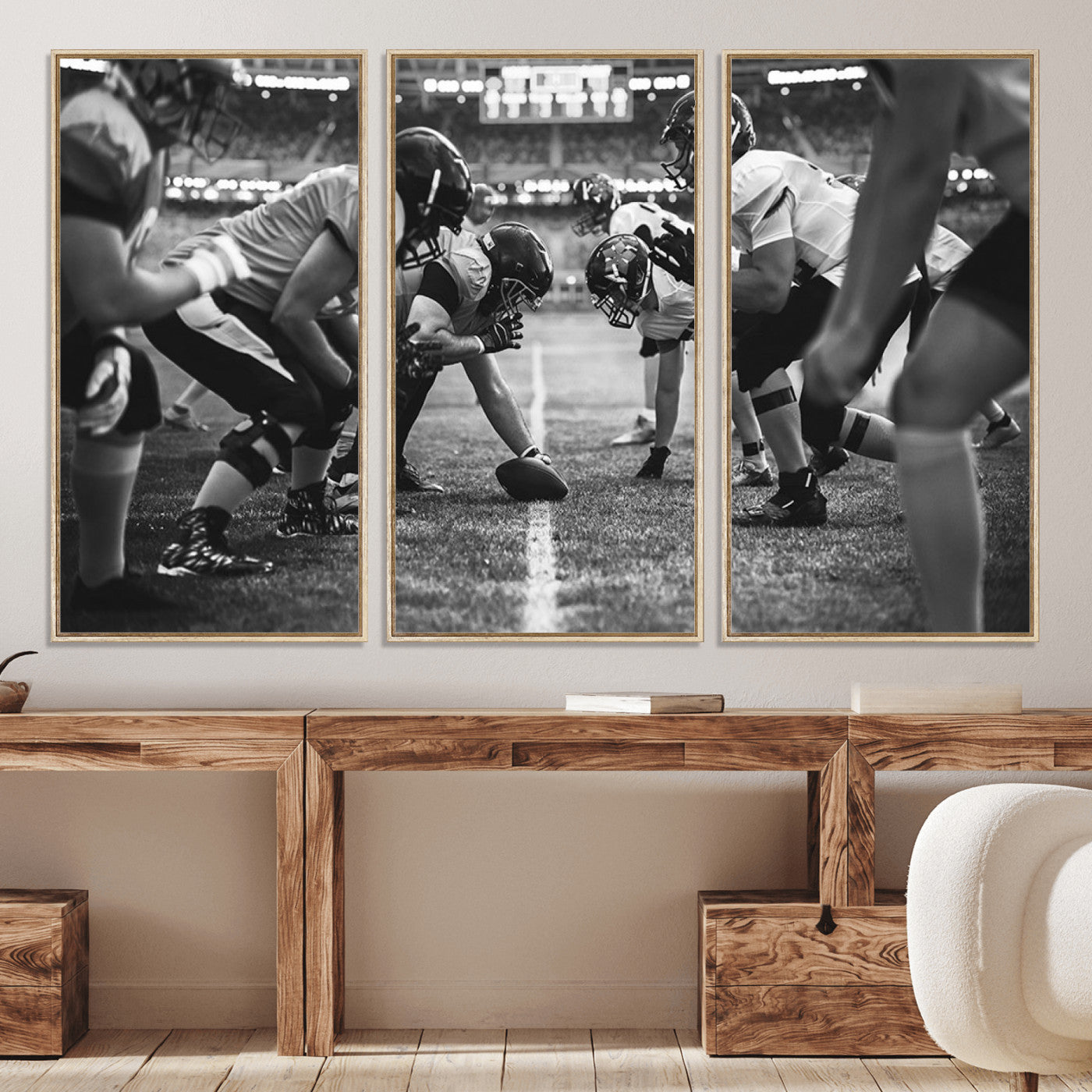 13273-MGV-CV-36X24-American Football Wall Art Canvas Print, Stadium Sport Wall Art Print