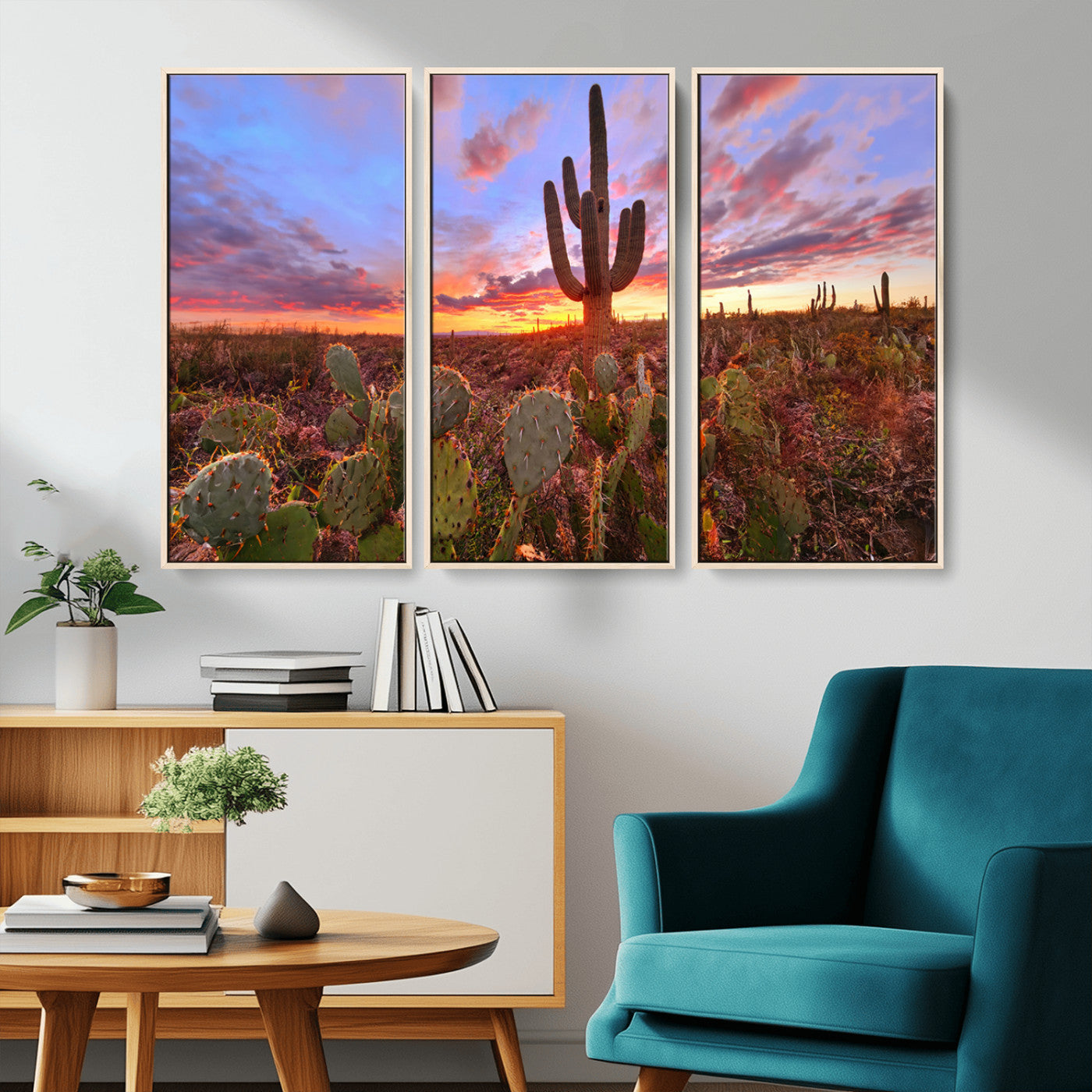 MGV-FC-48X32-3P - Arizona Desert Sunset Wall Art Canvas Print