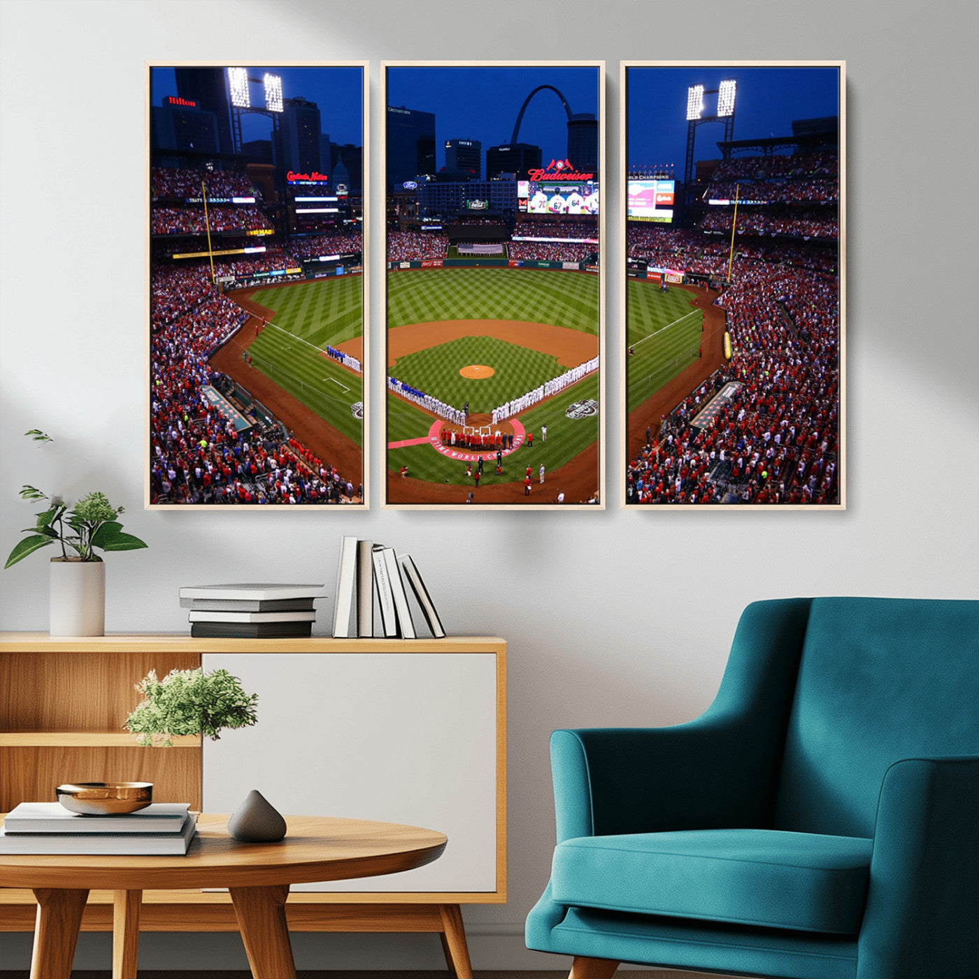 MGV-FC-48X32-3P - St. Louis Cardinals Baseball Team Print - Busch Stadium Wall Art Canvas Print