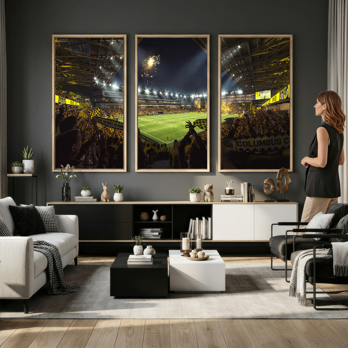 51122-MGV-CV-36X24 - Columbus Crew Soccer Team Print - Columbus Crew Stadium Wall Art Canvas Print