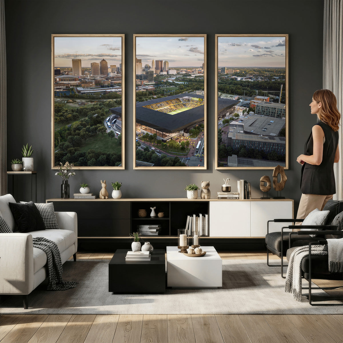 90971-MGV-CV-36X24 - Columbus Crew Soccer Team Print - Columbus Crew Stadium Wall Art, Columbus Crew Soccer Wall Art