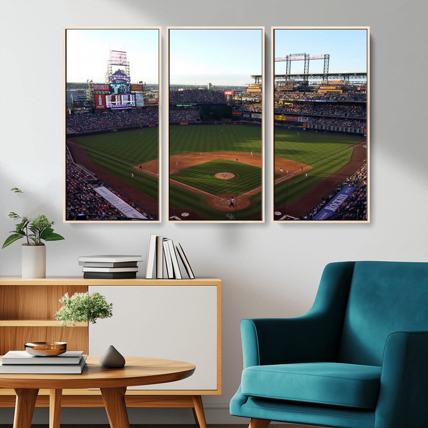 MGV-FC-48X32-3P - Colorado Rockies Coors Field Wall Art Canvas Print - MLB Baseball Stadium