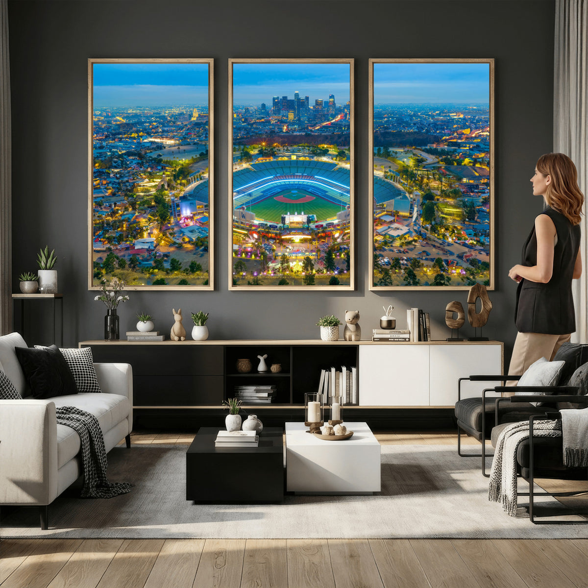 78144-MGV-CV-36X24 - Los Angeles Dodgers Wall Art Canvas, Dodger Stadium Wall Art
