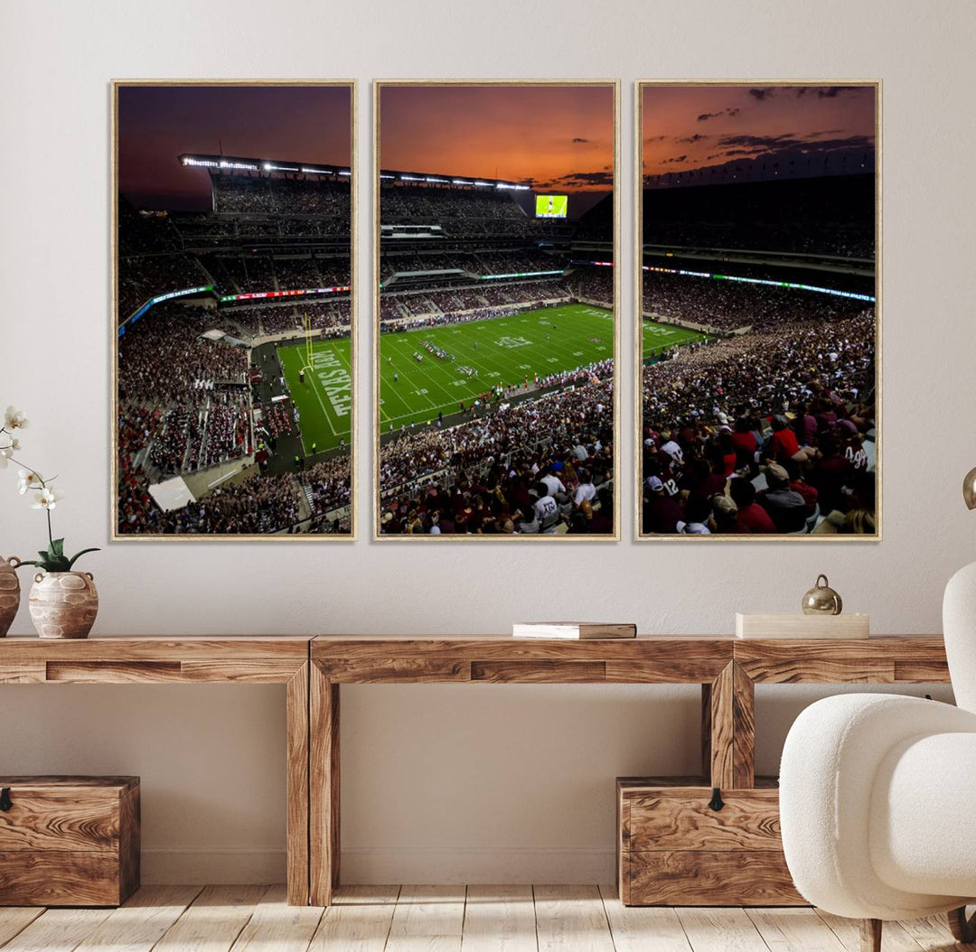 A Texas A&M Aggies wall art canvas print.