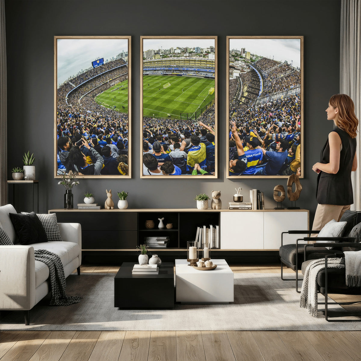 63839-MGV-CV-36X24 - Boca Juniors Soccer Team Print Wall Art, Buenos Aires Bombonera Stadium