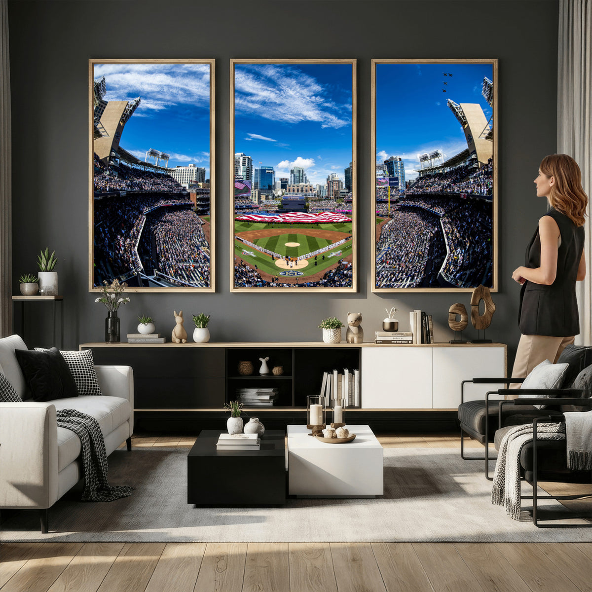 52297-MGV-CV-36X24 - San Diego Padres Baseball Team Print, Petco Park Stadium