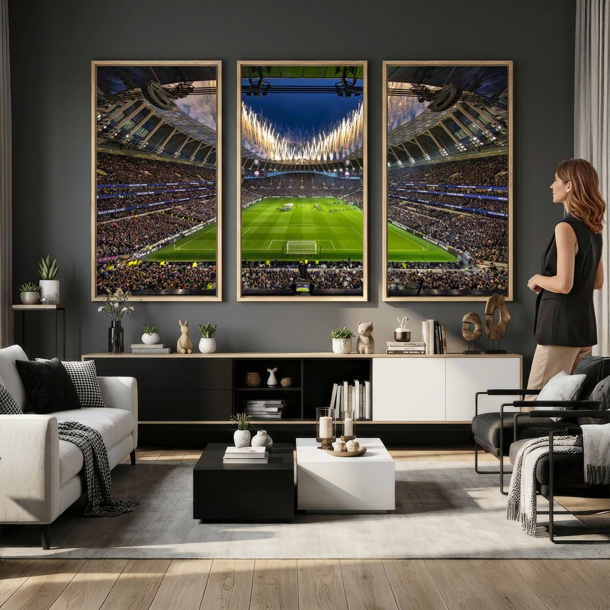 40157-MGV-CV-36X24 - Tottenham Hotspur Football Team Print, London Tottenham Hotspur Stadium Wall Art