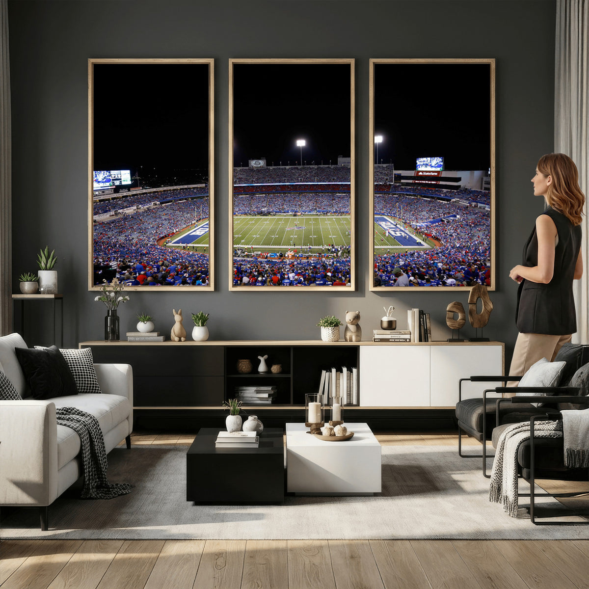 59036-MGV-CV-36X24 - Buffalo Bills Wall Art, Buffalo Bills Stadium Canvas Print for Sports Decor