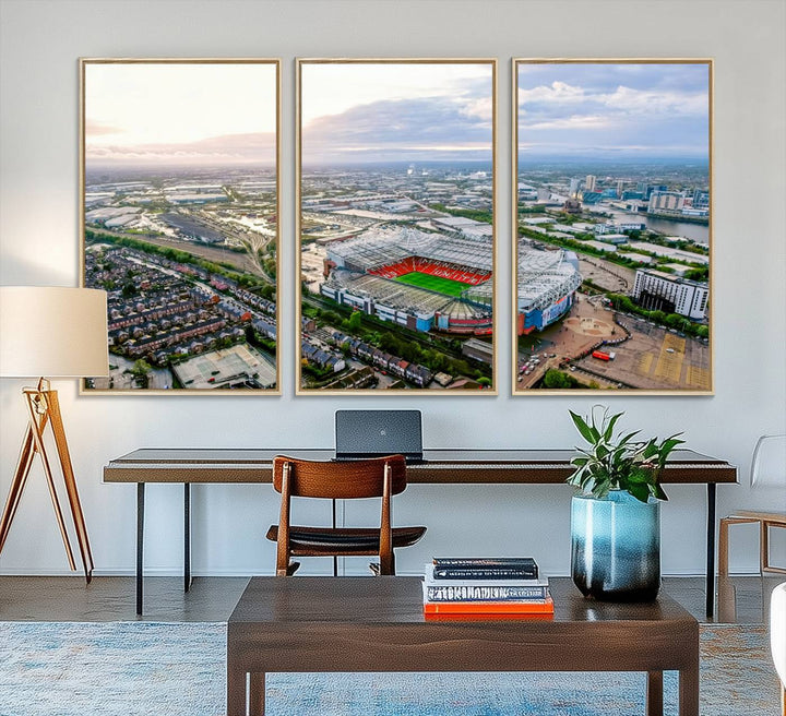 Old Trafford Manchester United Stadium wall art canvas.