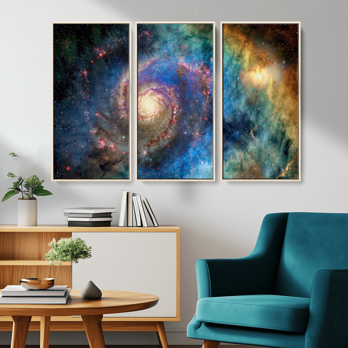 MGV-FC-48X32-3P - Spiral Galaxy Wall Art Canvas Print