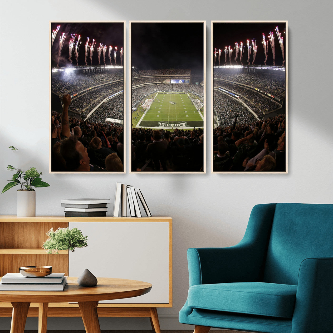 MGV-FC-48X32-3P - Eagles Field Stadium Wall Art - Philadelphia Eagles Football Team Print - Philadelphia Lincoln