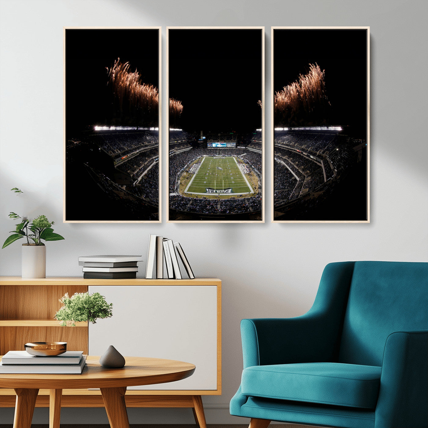MGV-FC-48X32-3P - Eagles Field Stadium Wall Art | Philadelphia Eagles Football Team Print - Philadelphia Lincoln