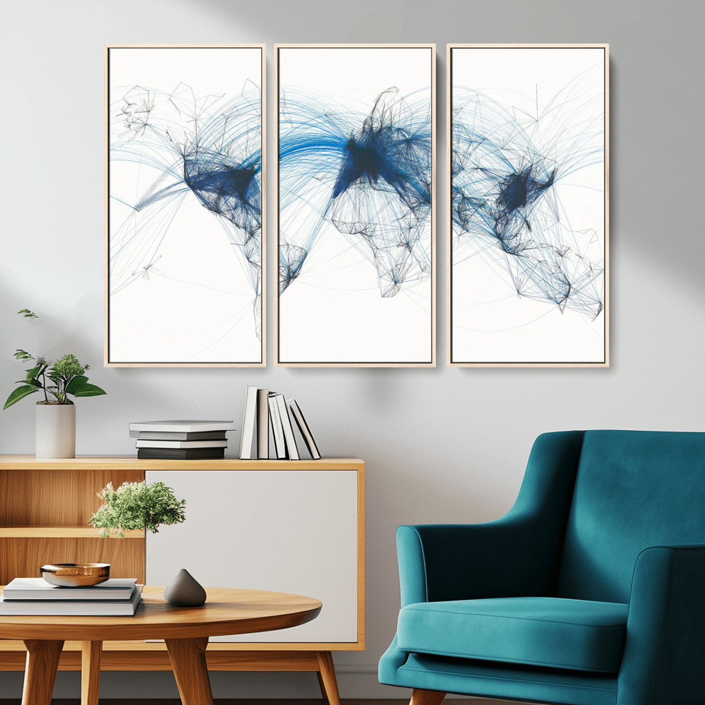 MGV-FC-48X32-3P - Push Pin World Map Canvas Print – Framed Wall Art for Couples to Track Their Travels – Anniversary