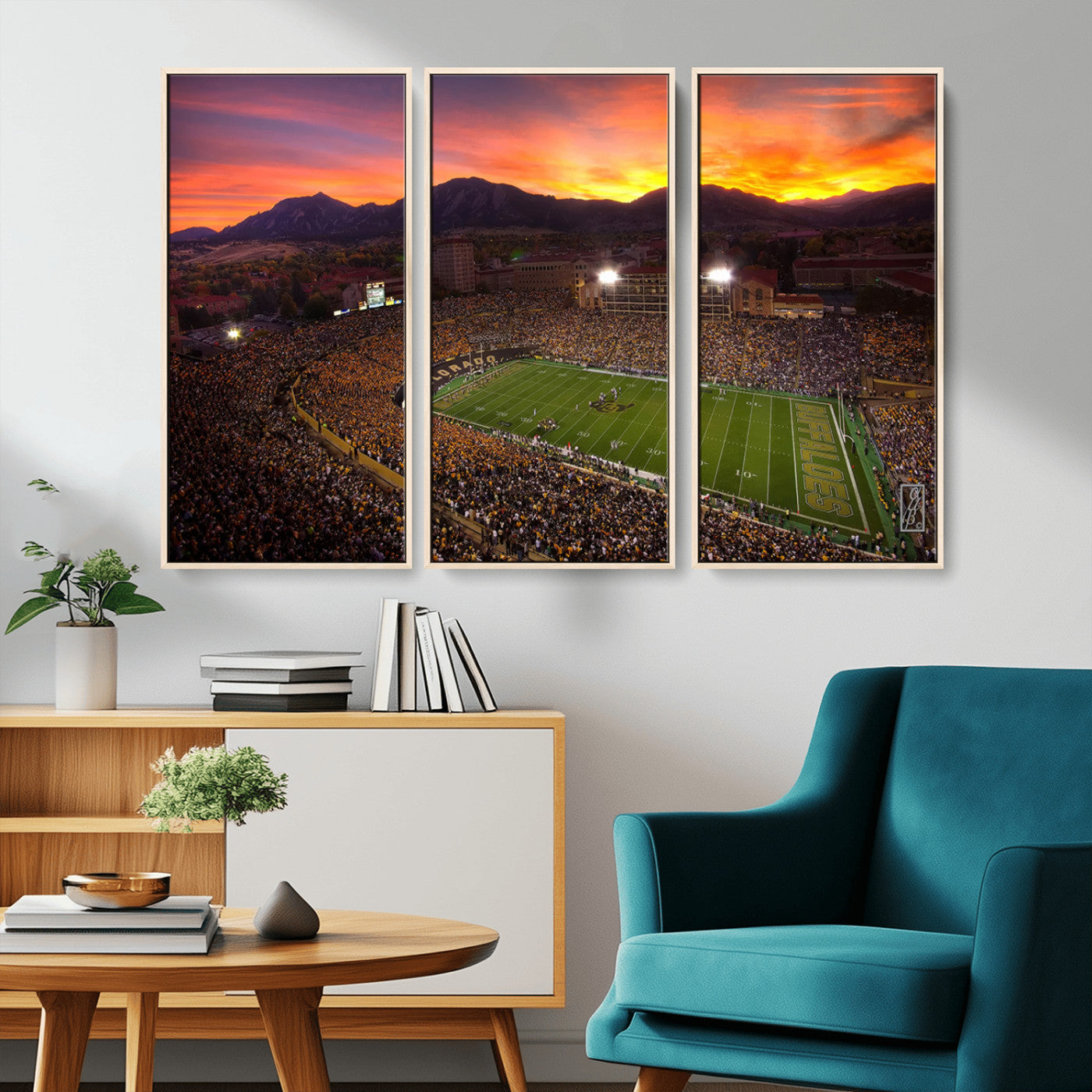 MGV-FC-48X32-3P - Folsom Field - University of Colorado Buffaloes Football Stadium, Colorado Buffaloes Wall Art Canvas