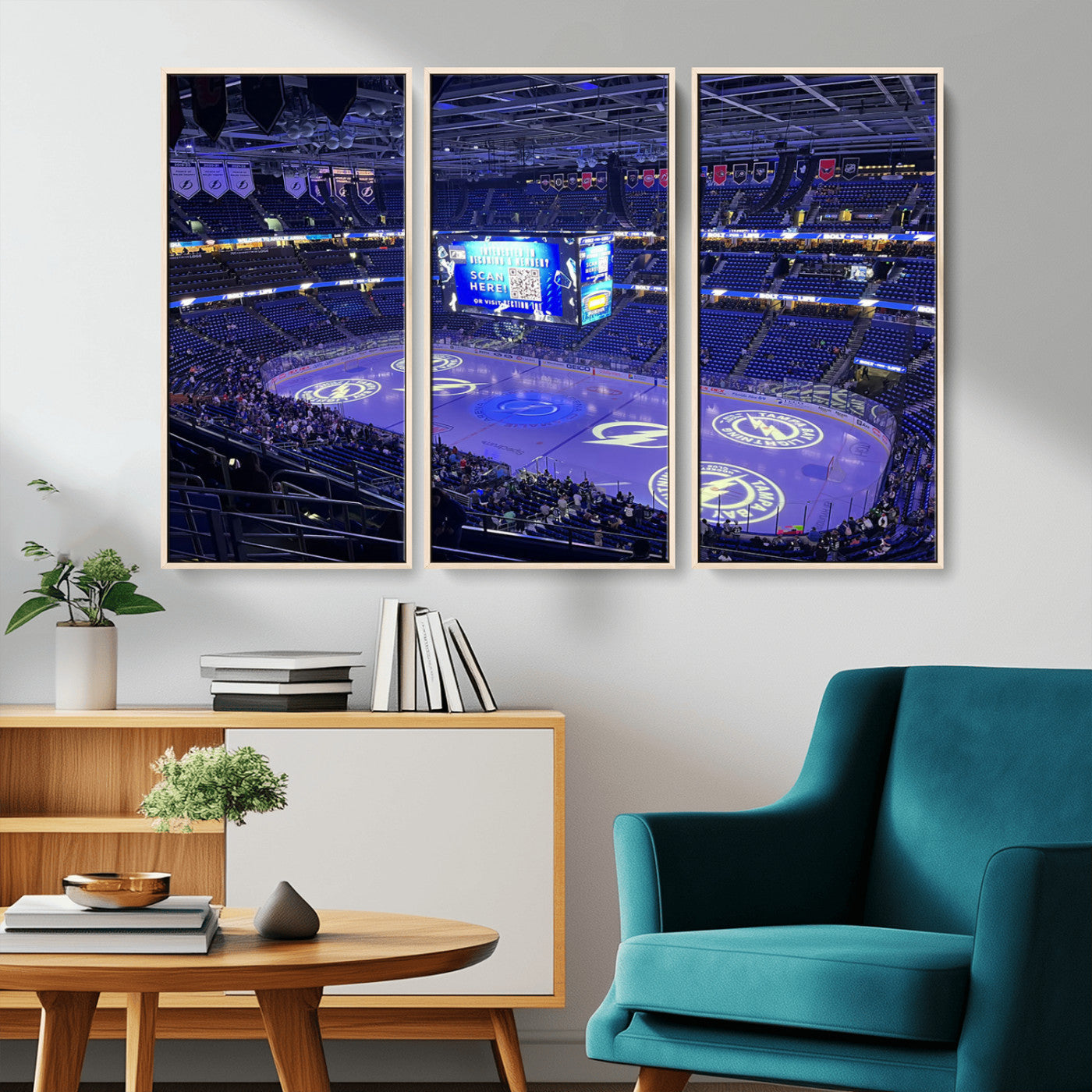MGV-FC-48X32-3P - Amalie Arena Florida Wall Art Canvas Print - NHL Hockey Stadium Print Wall Art