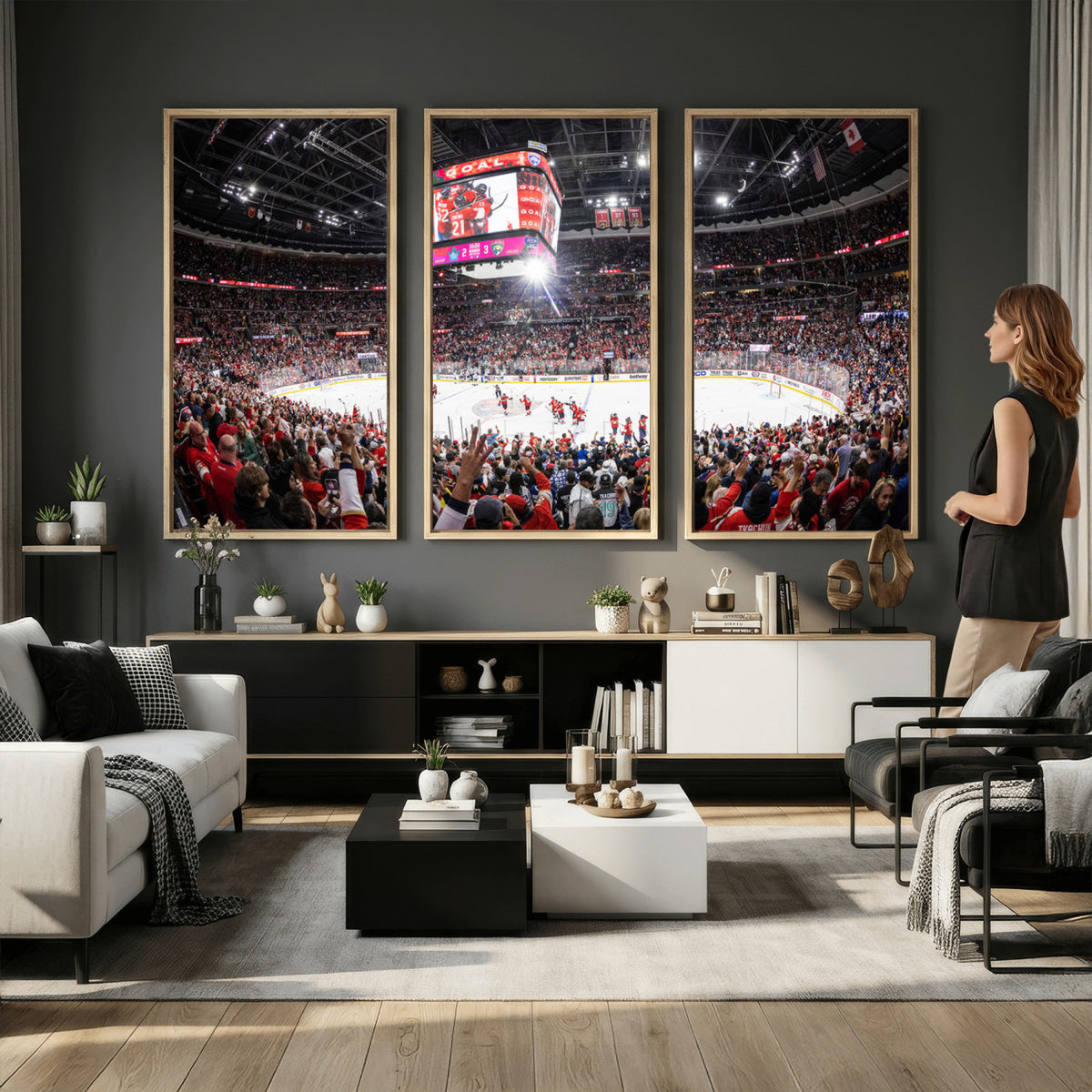 15750-MGV-CV-36X24 - Amerant Bank Arena Wall Art Canvas Print, Hockey Arena