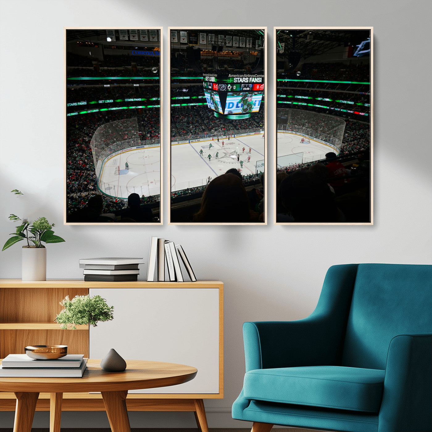 MGV-FC-48X32-3P - American Airlines Center Dallas Stars Wall Art Canvas Print - Dallas Hockey Arena Stadium Print