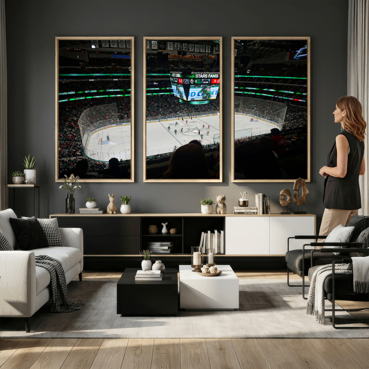 13876-MGV-CV-36X24 - American Airlines Center Dallas Stars Wall Art Canvas Print