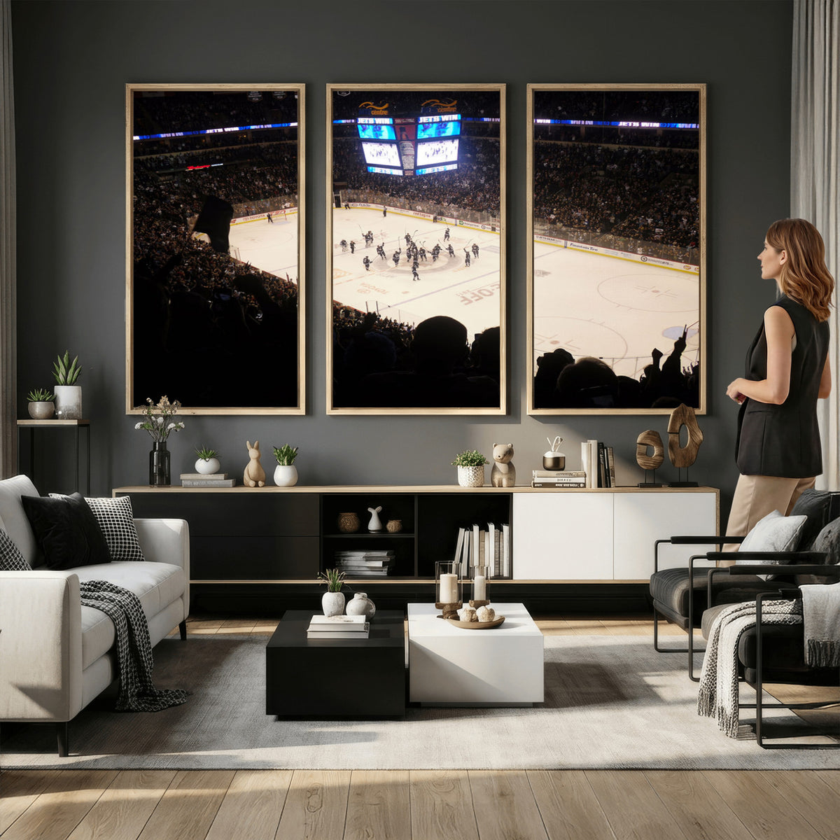 22497-MGV-CV-36X24 - Canada Life Centre Wall Art | Winnipeg Jets Hockey Team Print Canvas | Ready to Hang | Winnipeg Wall