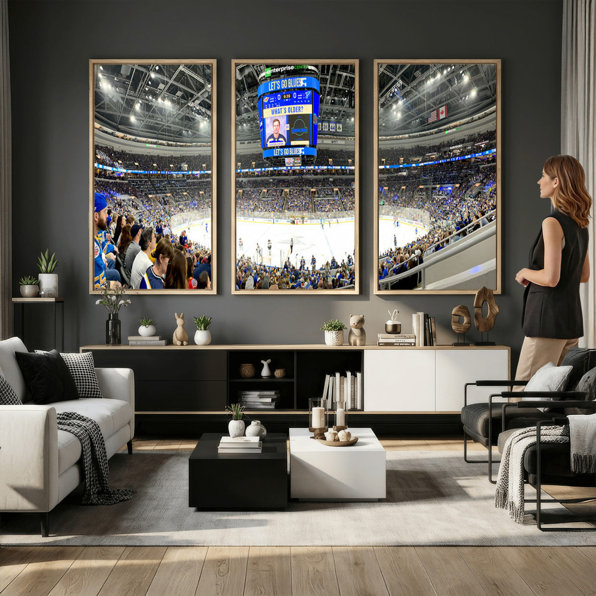 55708-MGV-CV-36X24 - Enterprise Center, Missouri St. Louis Blues Ice Hockey