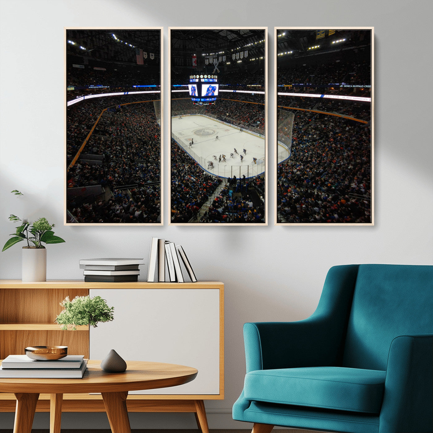 MGV-FC-48X32-3P - KeyBank Center New York Buffalo Sabres Hockey Stadium Canvas Print Wall Art