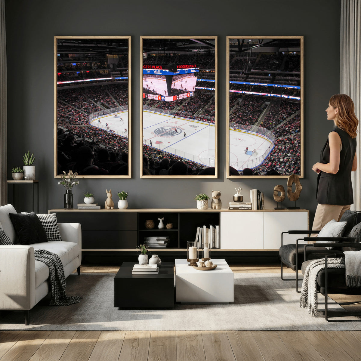71180-MGV-CV-36X24 - Rogers Place Edmonton Oilers Ice Hockey Stadium Wall Art