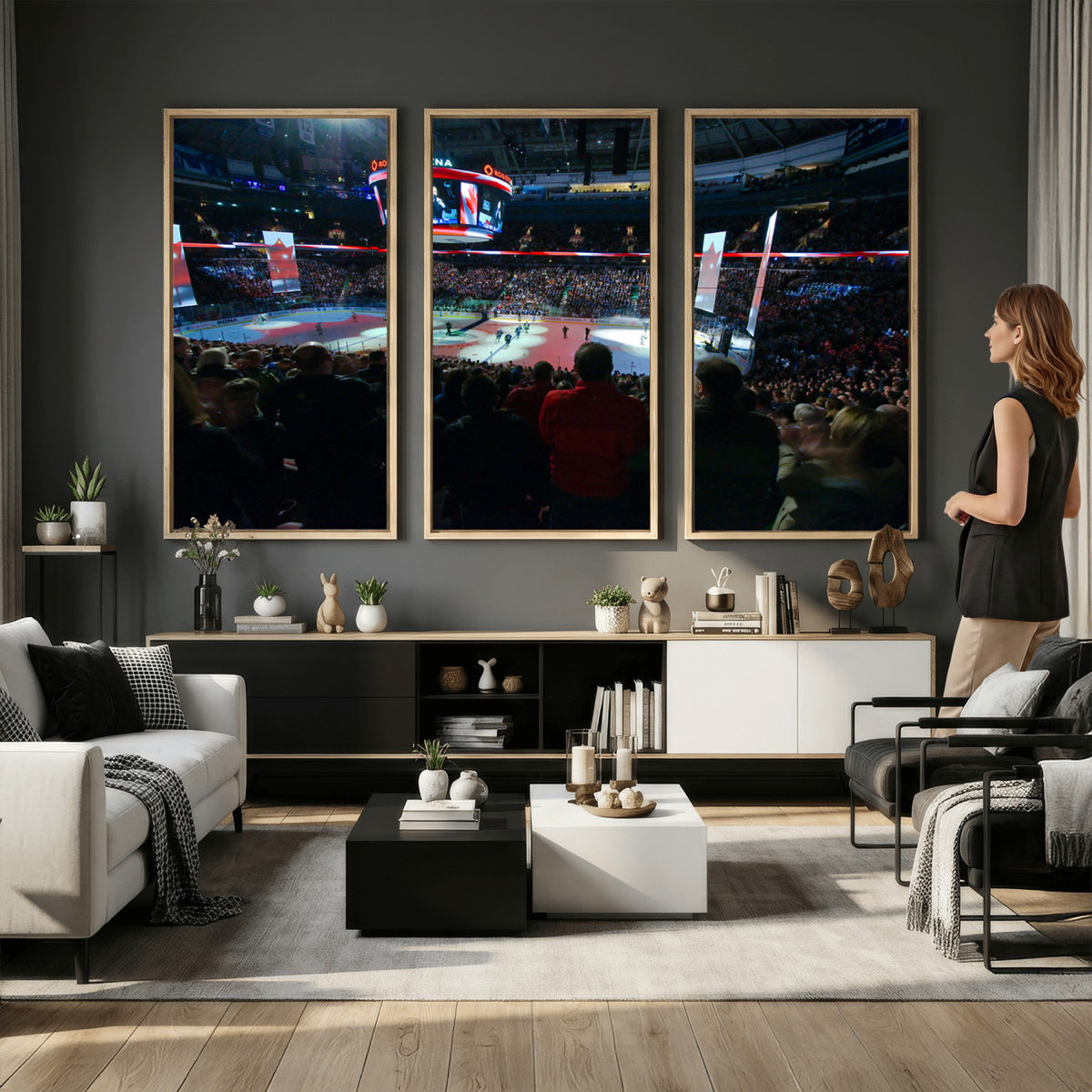 84945-MGV-CV-36X24 - Rogers Arena Vancouver Canucks Ice Hockey Stadium Wall Art
