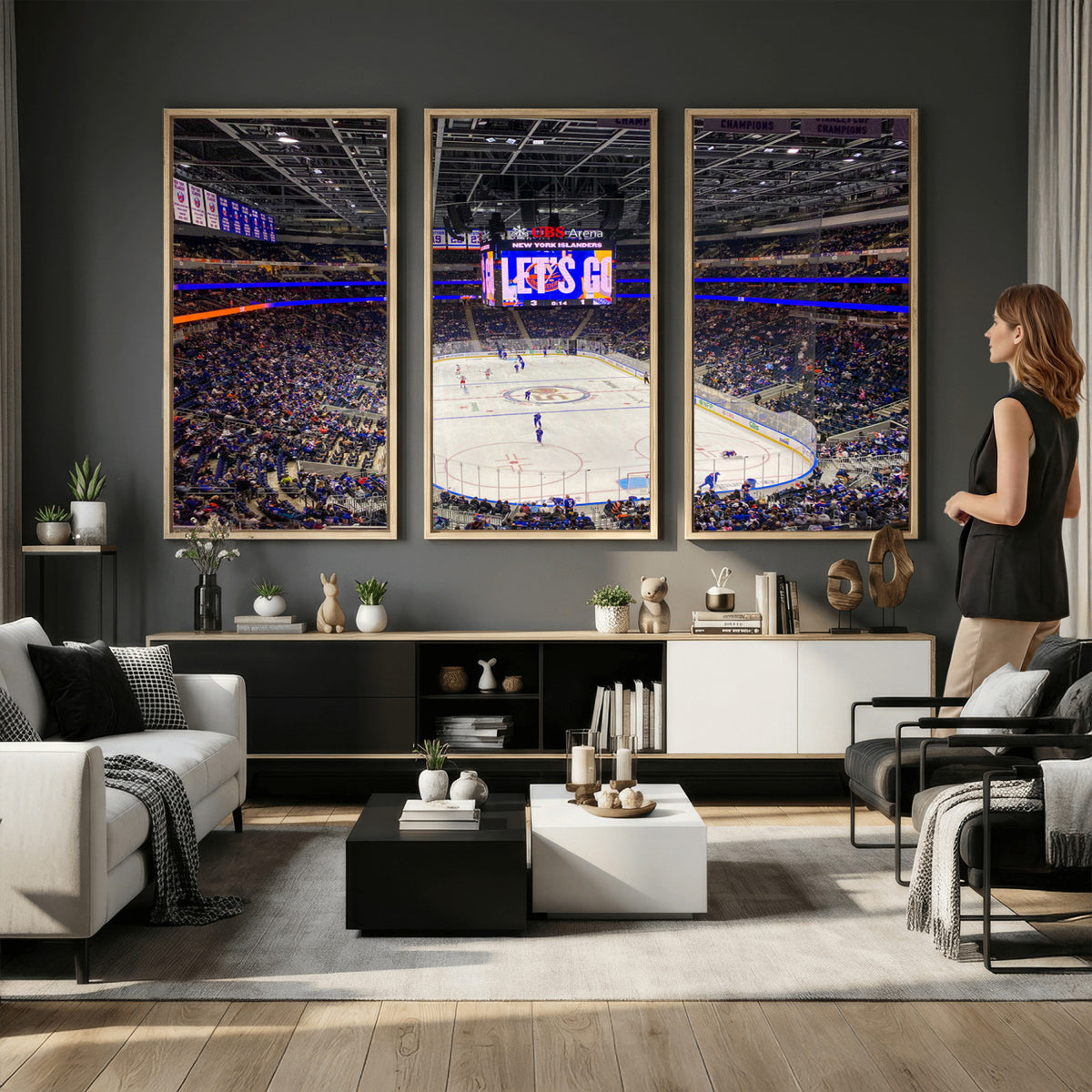 78692-MGV-CV-36X24 - UBS Arena Elmont New York Islanders Ice Hockey Wall Art, UBS Arena Elmont Wall Art Canvas Print