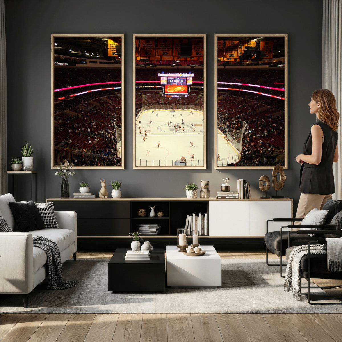 98213-MGV-CV-36X24 - Wachovia Center Prior to Flyers Game Ice Hockey Stadium