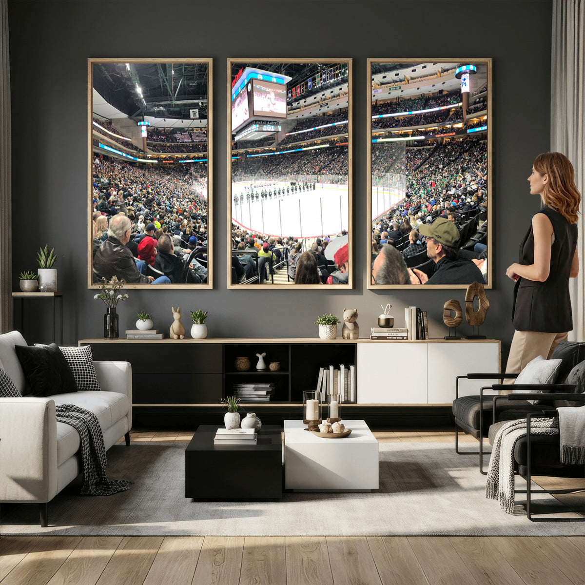 44414-MGV-CV-36X24 - Xcel Energy Center St Paul Minnesota Wild Ice Hockey Stadium