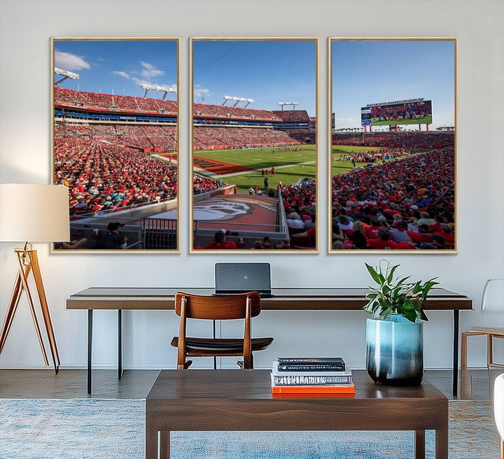 Tampa Stadium Wall Art Canvas Print.