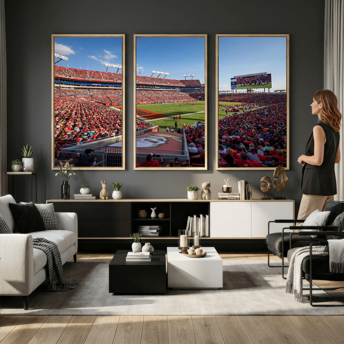 65229-MGV-CV-36X24 - Florida Tampa Raymond James Stadium Wall Art Canvas Print - NFL Football Stadium Print
