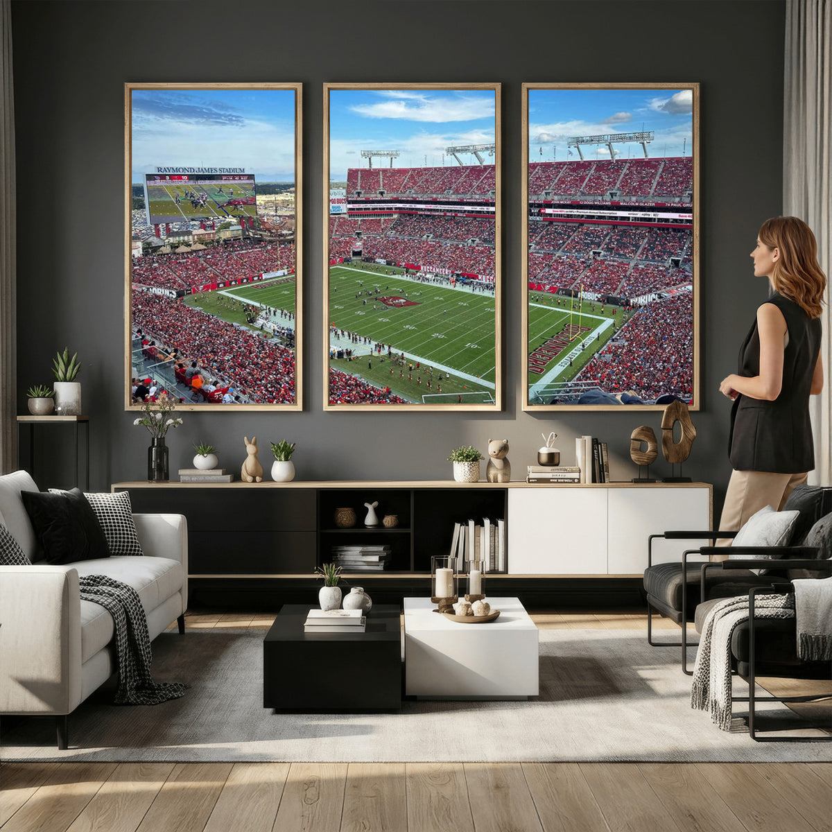 52828-MGV-CV-36X24 - Florida Tampa Raymond James Stadium Wall Art Canvas Print - NFL Football Stadium Print Canvas