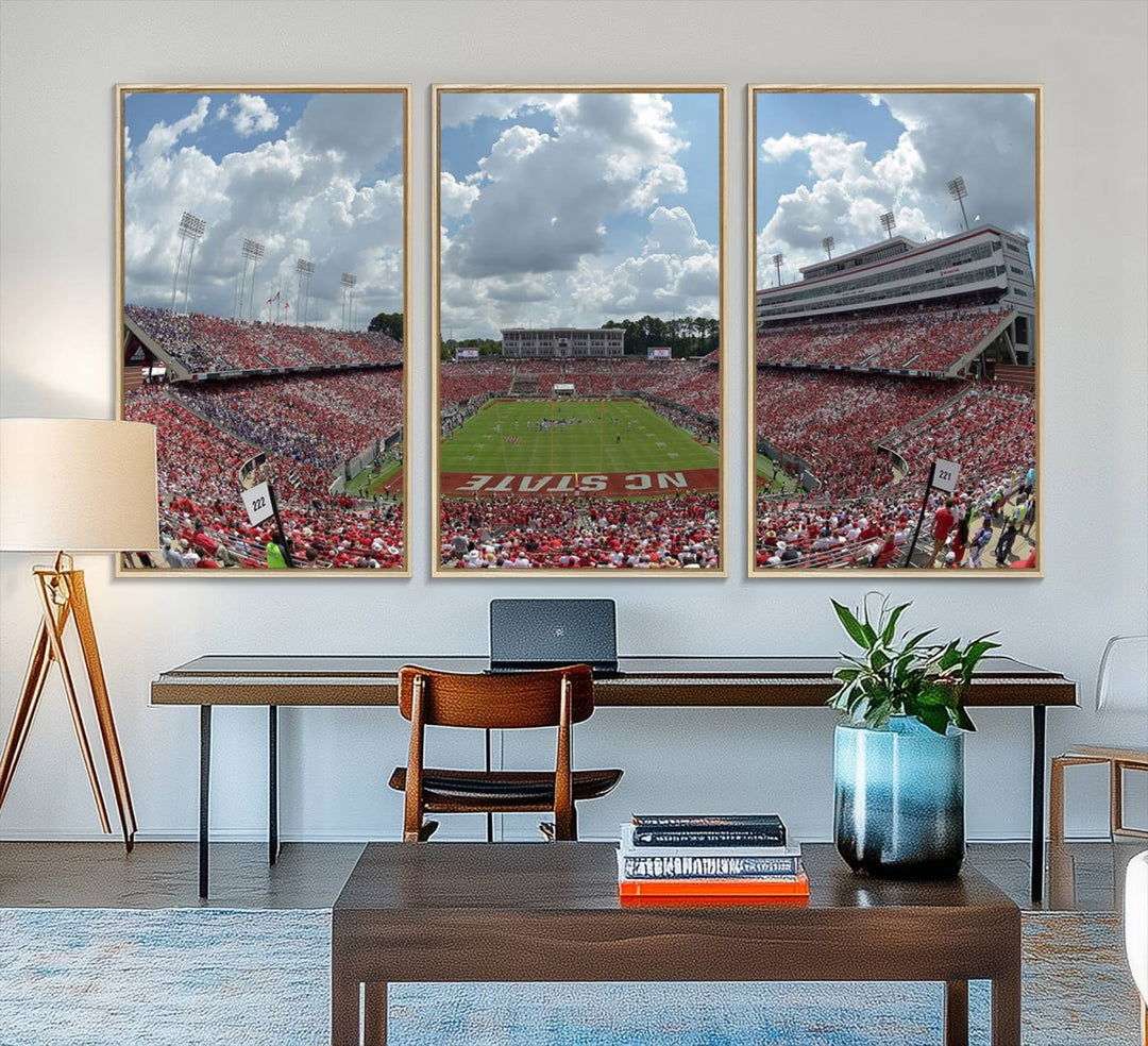 Canvas print of Carter-Finley Stadium, showcasing the NC State Wolfpack.