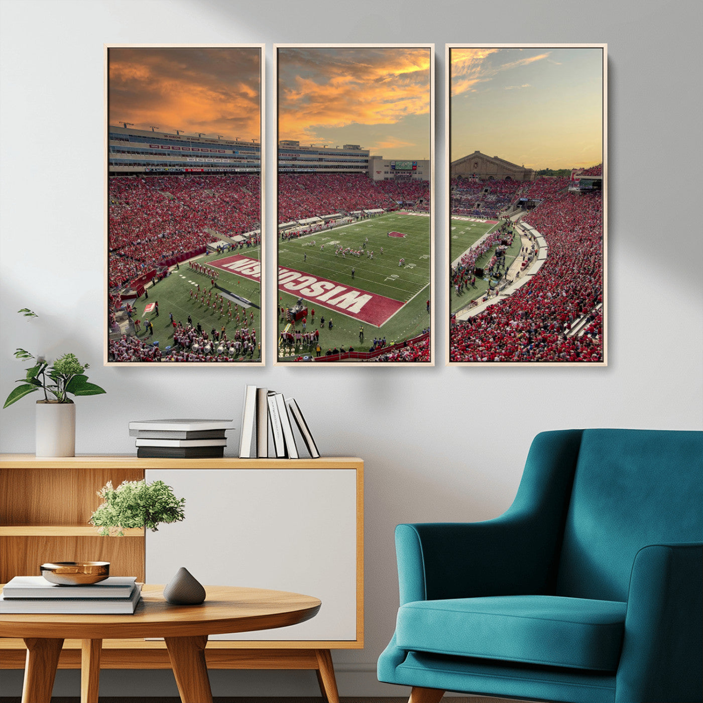 41472-MGV-CV-36X24-Camp Randall Stadium Wisconsin Badgers Large Wall Art Canvas Print | College Football Stadium Wall
