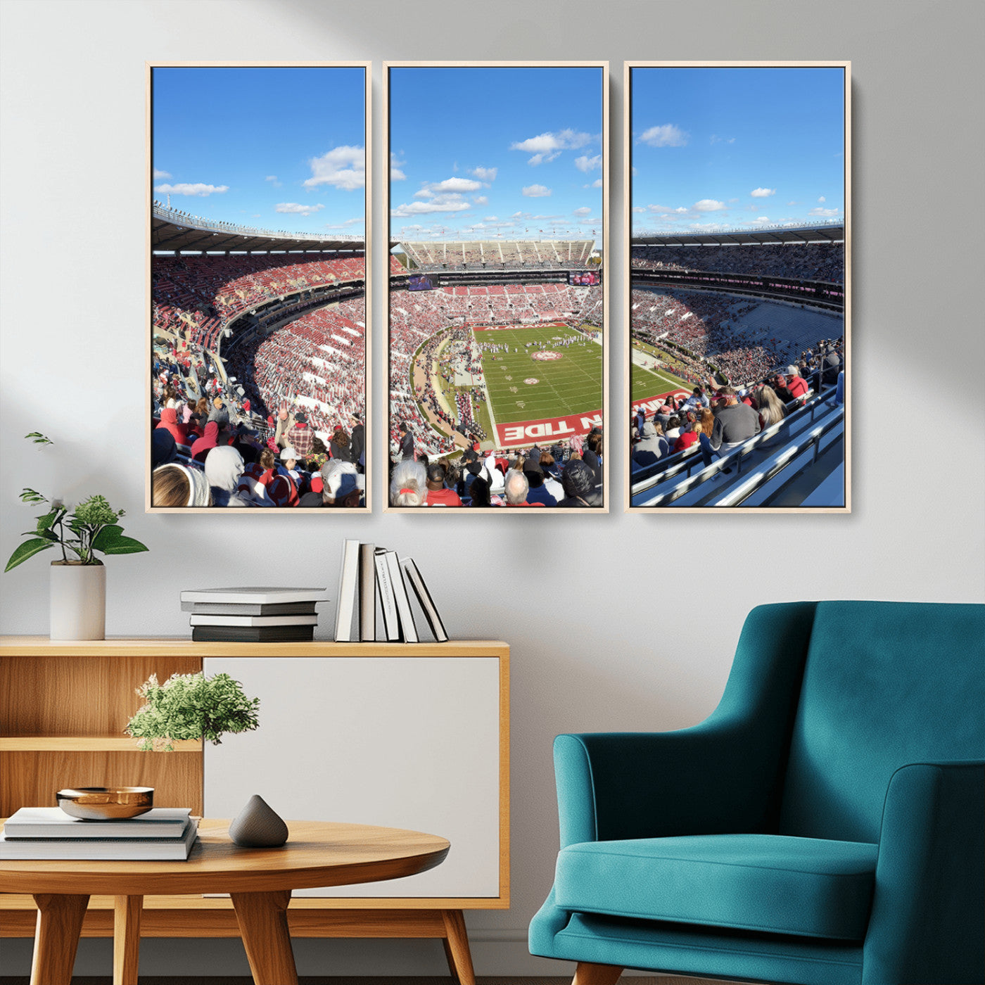 MGV-FC-48X32-3P - University of Alabama Crimson Tide Print Wall Art - Tuscaloosa Bryant-Denny Stadium Wall Art Canvas