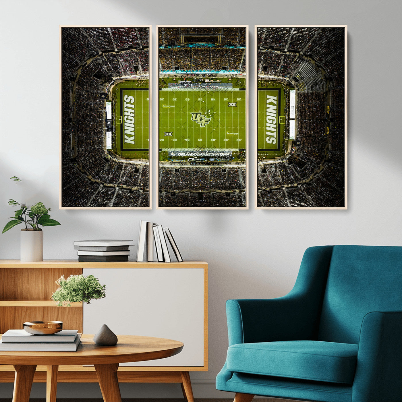 MGV-FC-48X32-3P - UCF Knights Football Team Print - Orlando FBC Mortgage Stadium Wall Art, UCF Knights Canvas Print