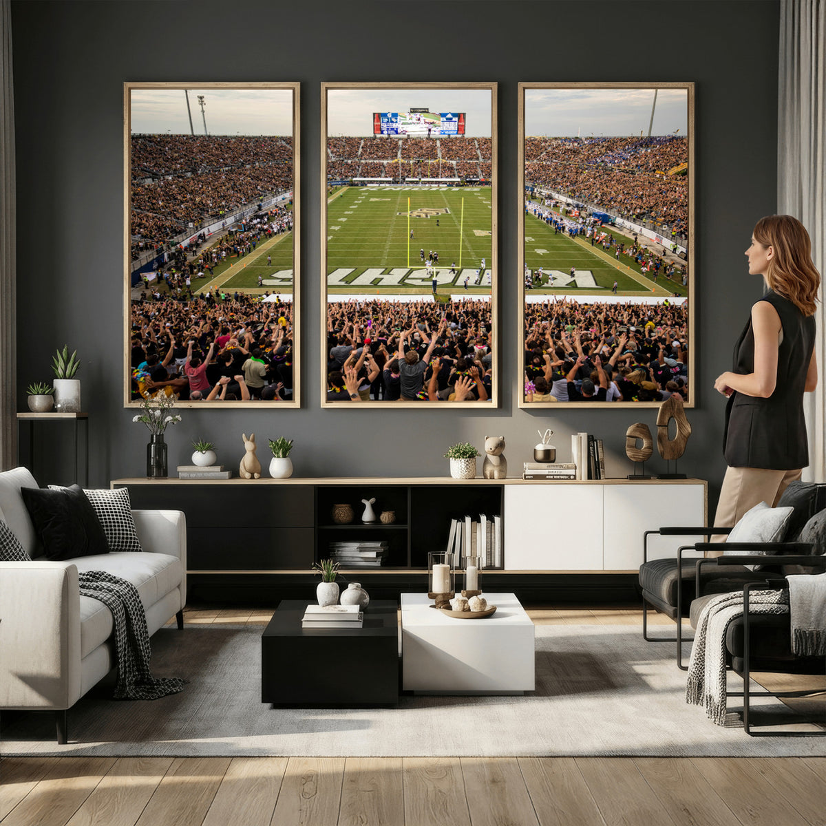 38659-MGV-CV-36X24 - UCF Knights Football Team Print - Orlando FBC Mortgage Stadium Canvas Print