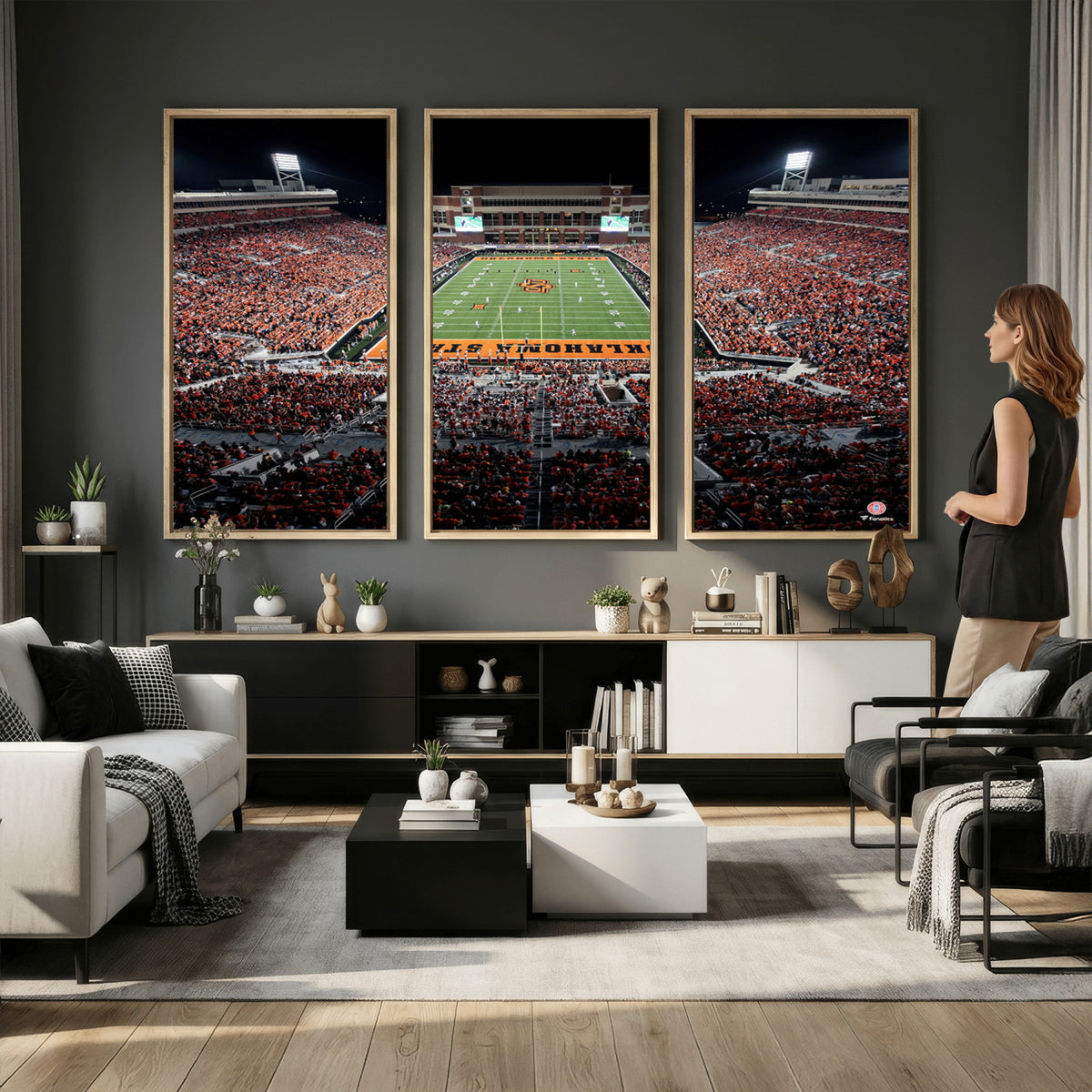 81675-MGV-CV-36X24 - Boone Pickens Stadium Wall Art Oklahoma State Cowboys Print
