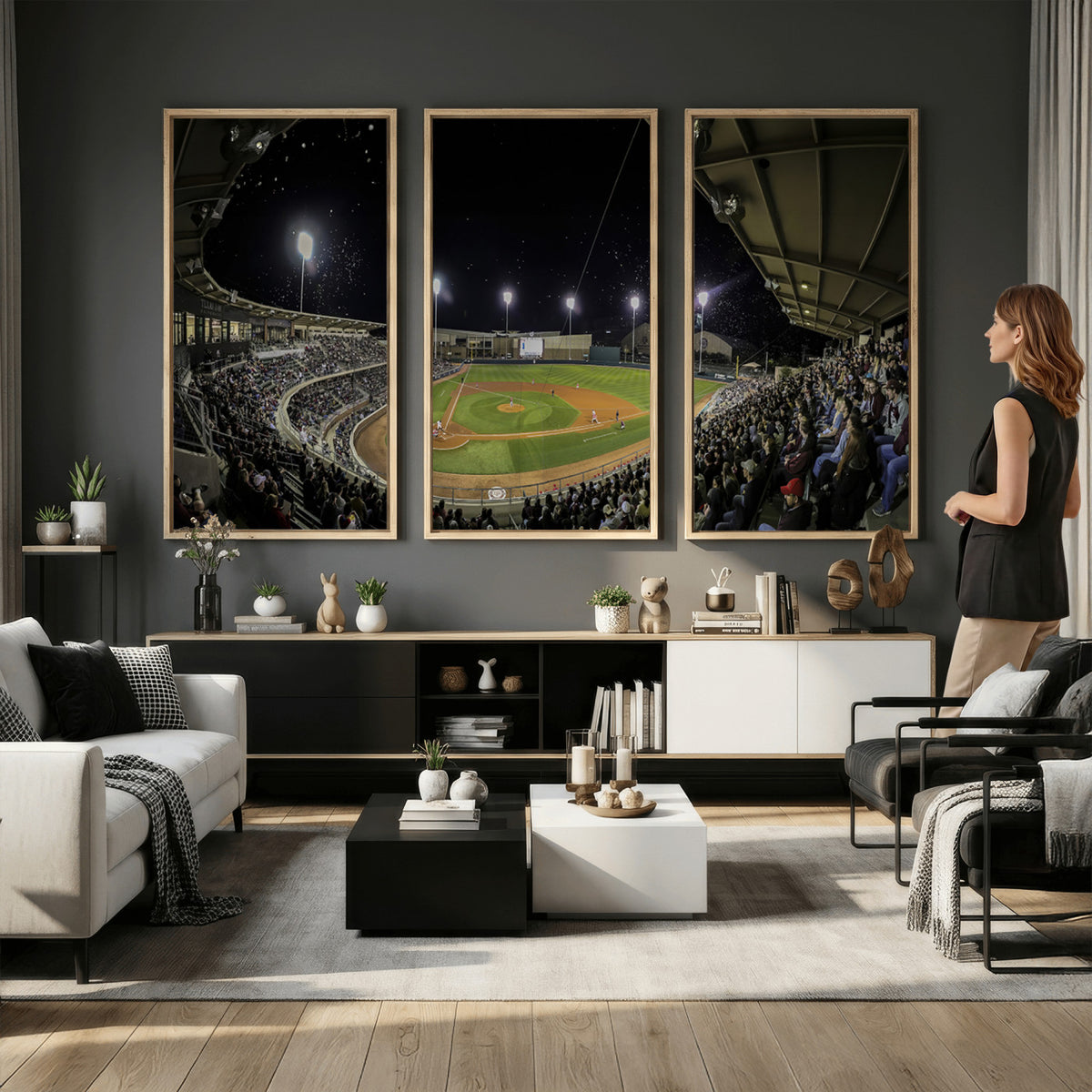 10262-MGV-CV-36X24 - Olsen Field at Blue Bell Park - Texas A&M Aggies Baseball Stadium Wall Art Canvas Print