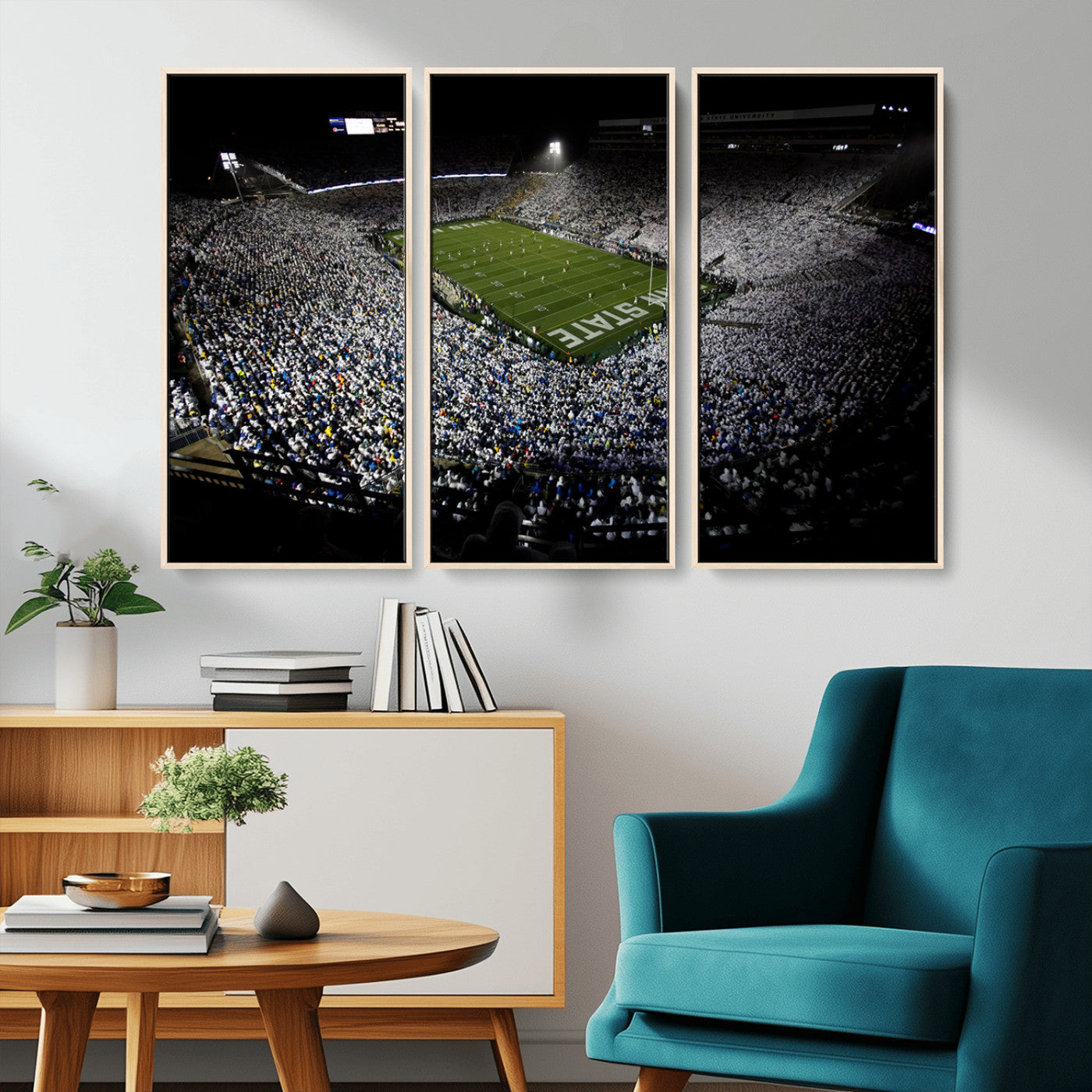 MGV-FC-48X32-3P - Penn State Football Stadium Wall Art - Beaver Stadium Canvas Print