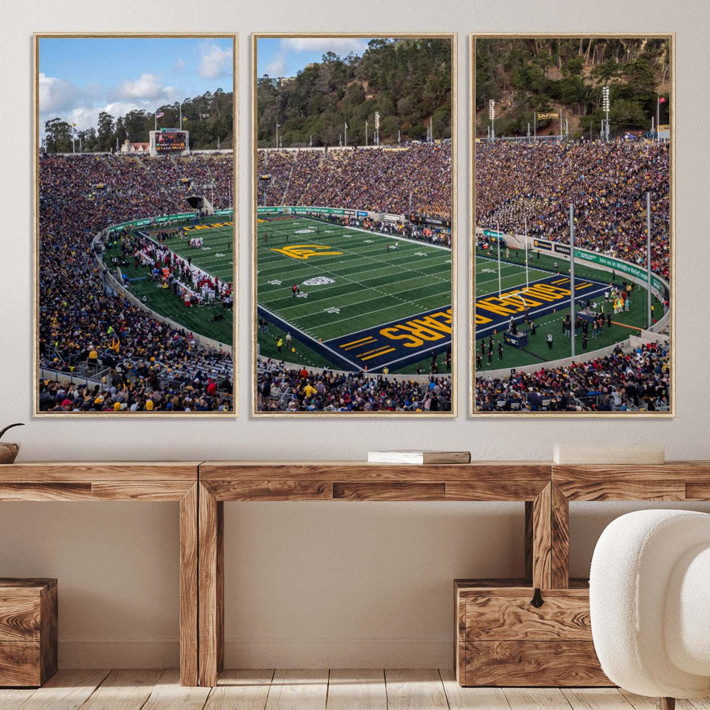 38054-MGV-CV-36X24-University of California Golden Bears Football Team Print - Berkeley California Memorial Stadium Art Canvas Print