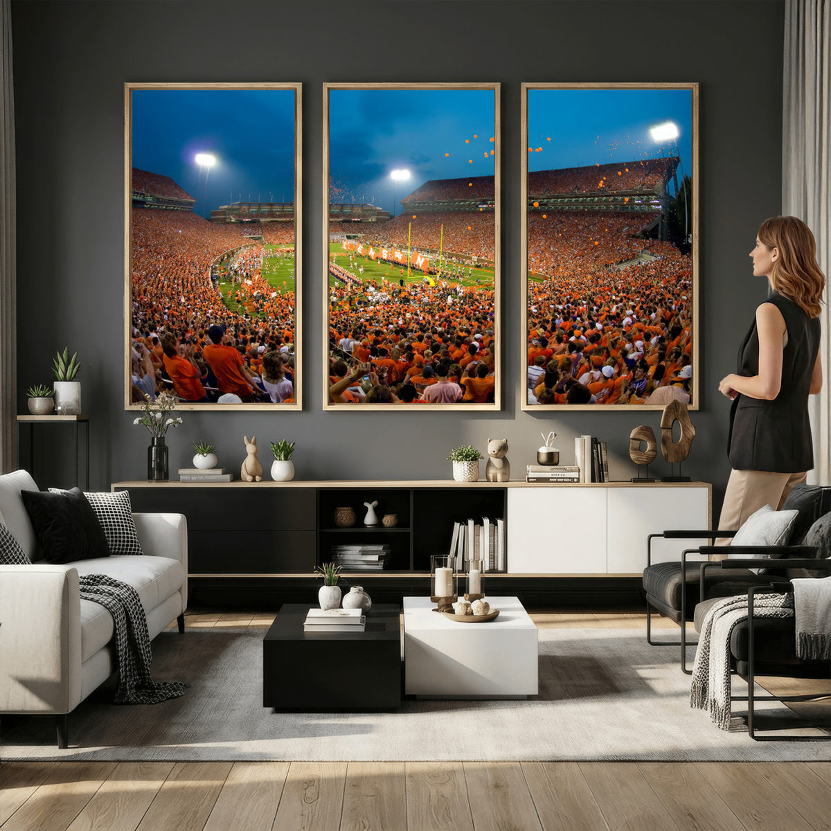 26196-MGV-CV-36X24 - Clemson University Tigers Football Team Print, Clemson