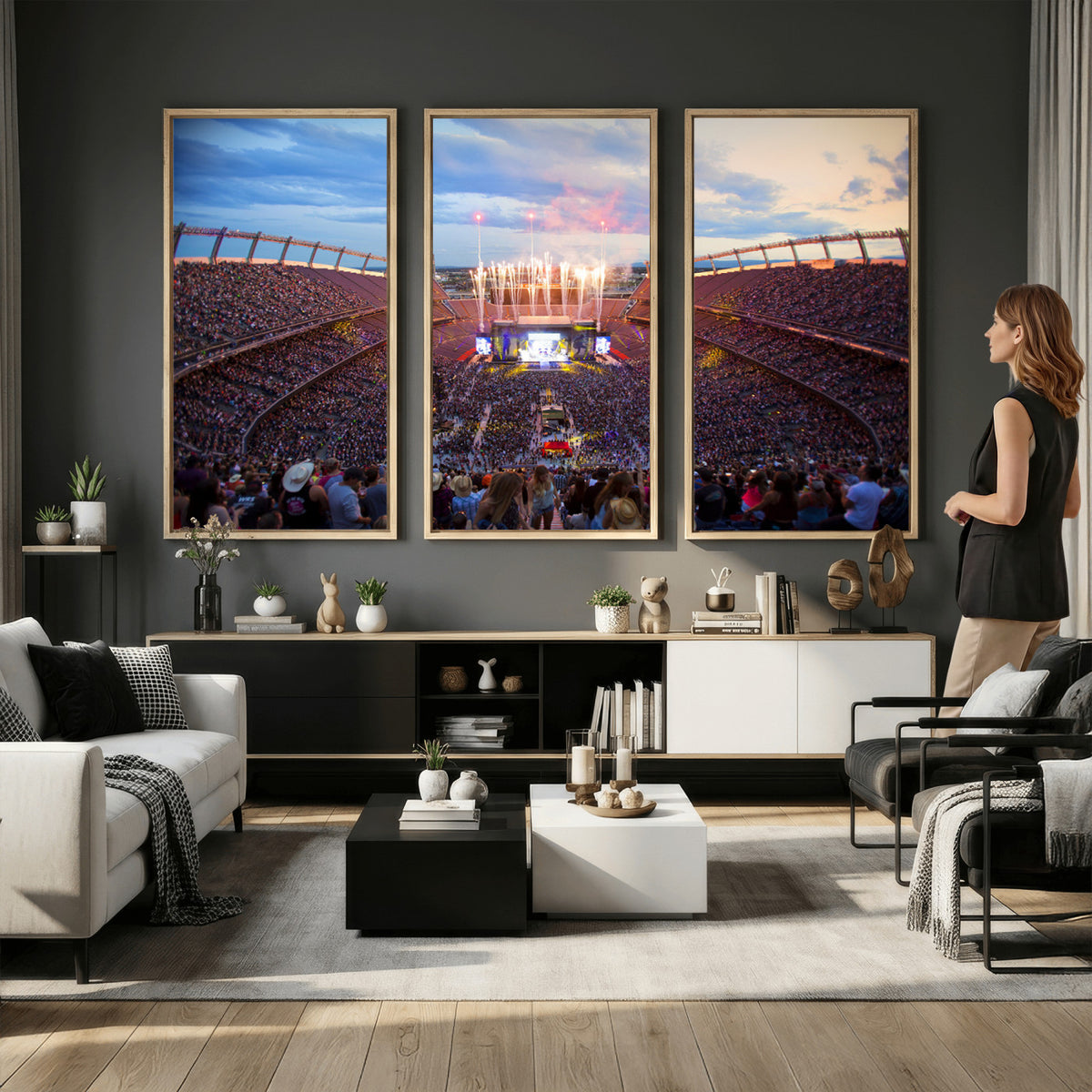 24689-MGV-CV-36X24 - Denver Broncos Football Team Print Canvas, Empower Field