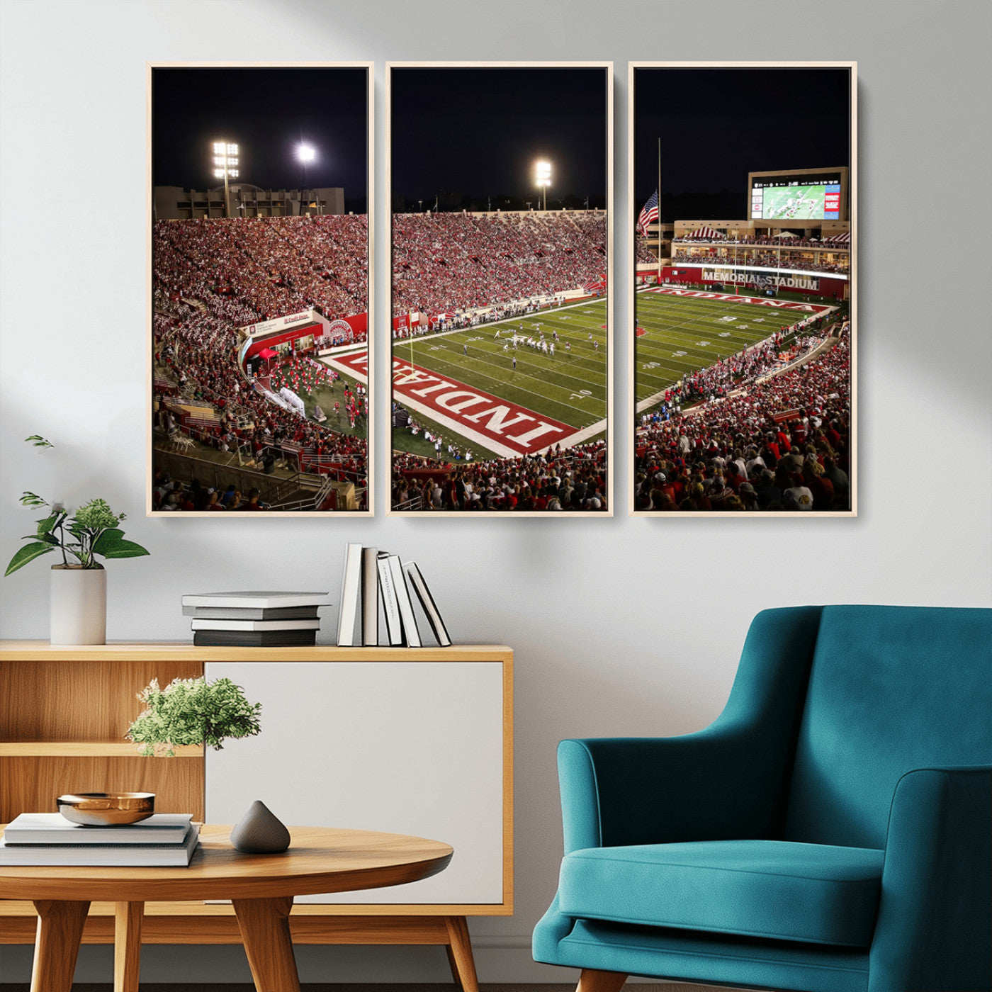 MGV-FC-48X32-3P - Indiana University Hoosiers Football Team Print Canvas