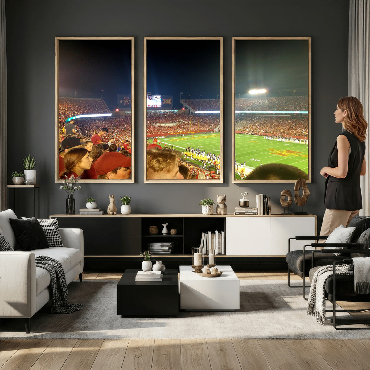94319-MGV-CV-36X24 - Iowa State University Cyclones Art Print, Jack Trice Stadium Ames