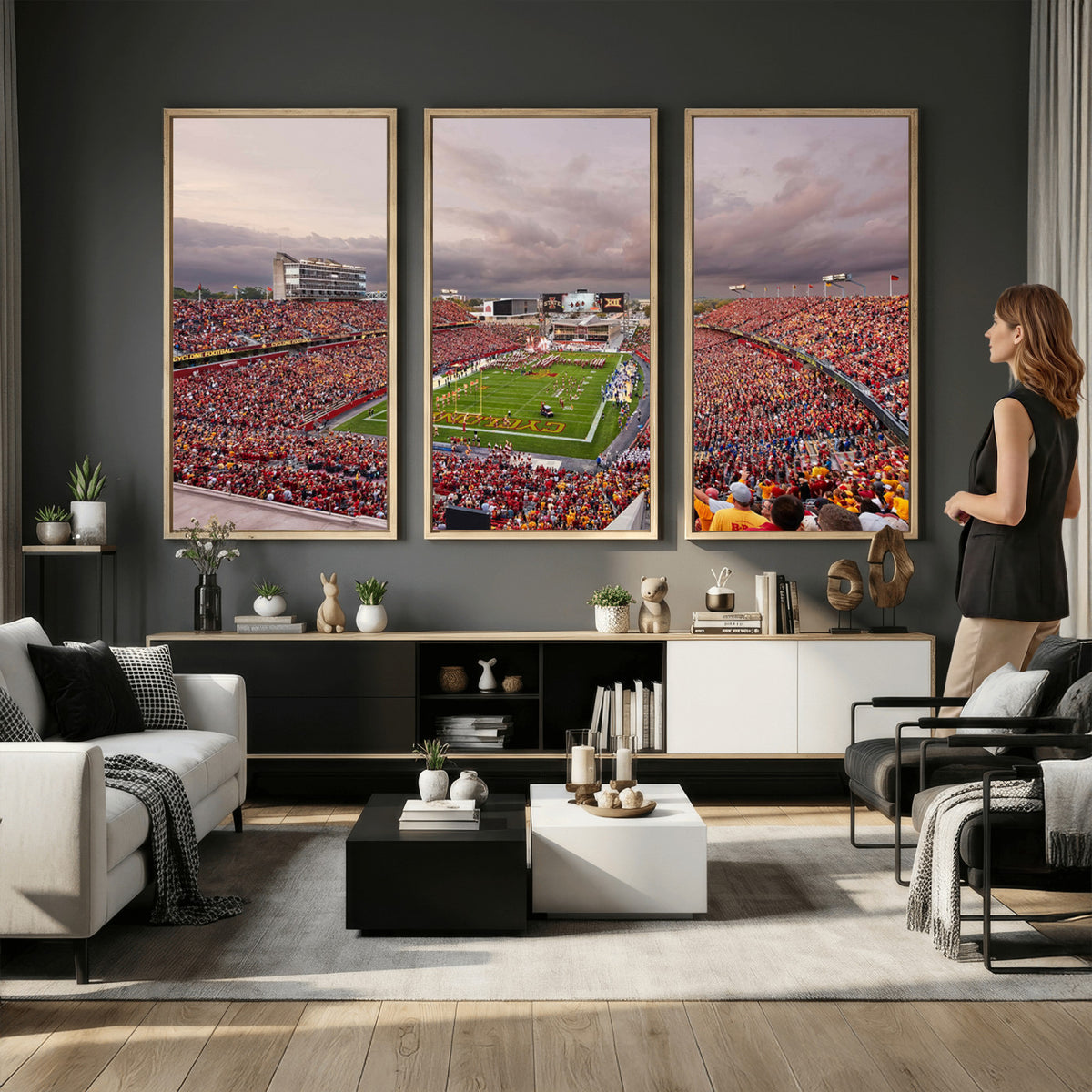 50373-MGV-CV-36X24 - Iowa State University Cyclones Football Team Print, Ames